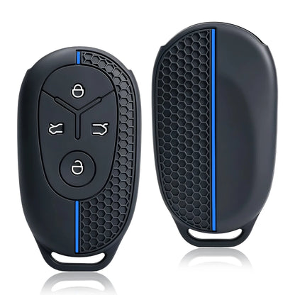 Geely EX2 Proton e.MAS 5 4-button silicone key case - angle view