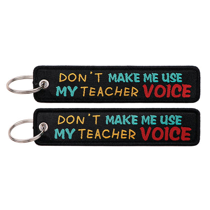Embroidered Keys Tag Keychain - Personalized Key Identifier Fob