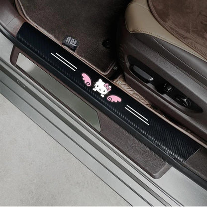Hello Kitty Leather Car Door Sill Protector Anti-Scratch Stickers