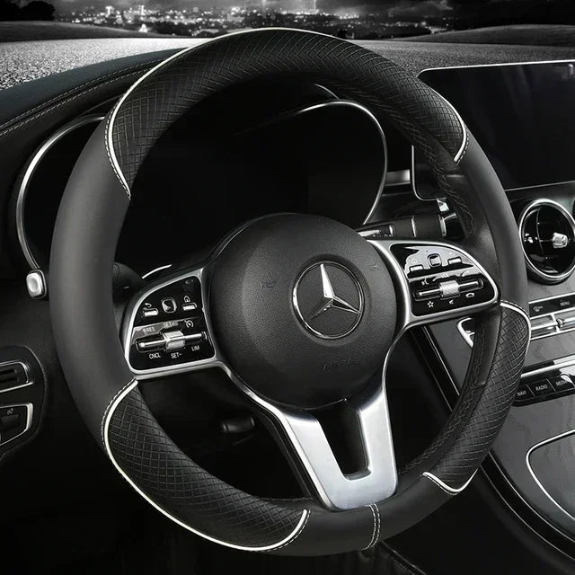 SEAT Microfibre Steering Wheel Cover - White