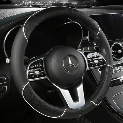 SEAT Microfibre Steering Wheel Cover - White