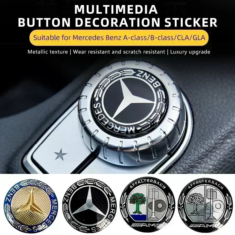 Mercedes-Benz AMG Multimedia Knob Decorative Stickers