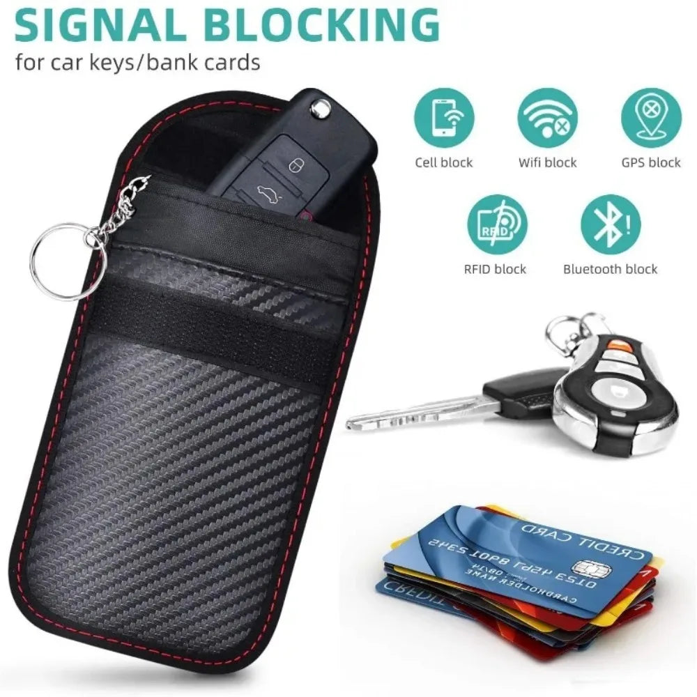 Faraday Key Fob Pouch — RFID Signal Blocking Car Key Bag
