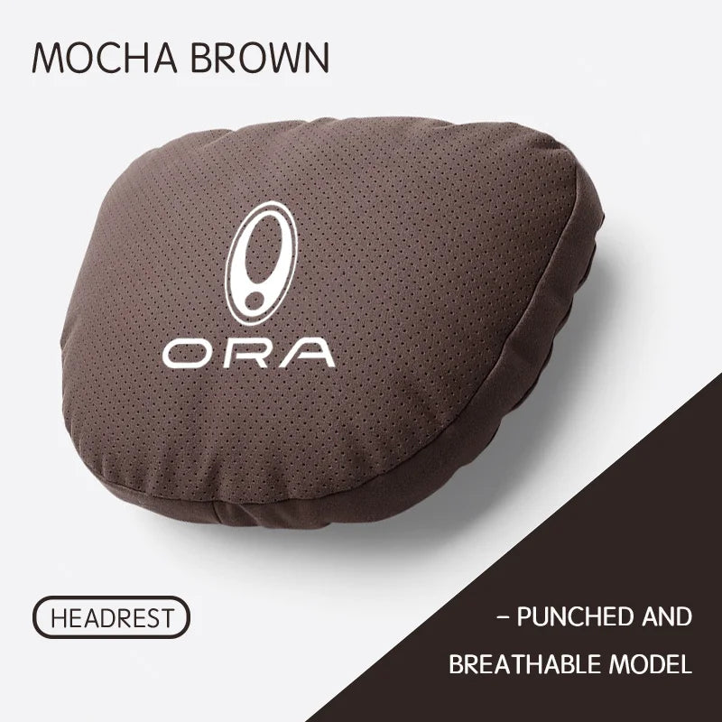 GWM ORA Car Neck Headrest & Lumbar Support Pillow Set
