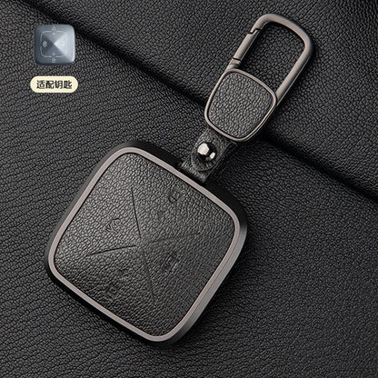 Zinc Alloy Leather Key Cover for Geely ZEEKR 001 7X 009 X Car Fob