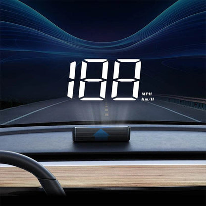 Car HUD GPS Digital Speedometer – Head-Up Display Windshield Projector - White