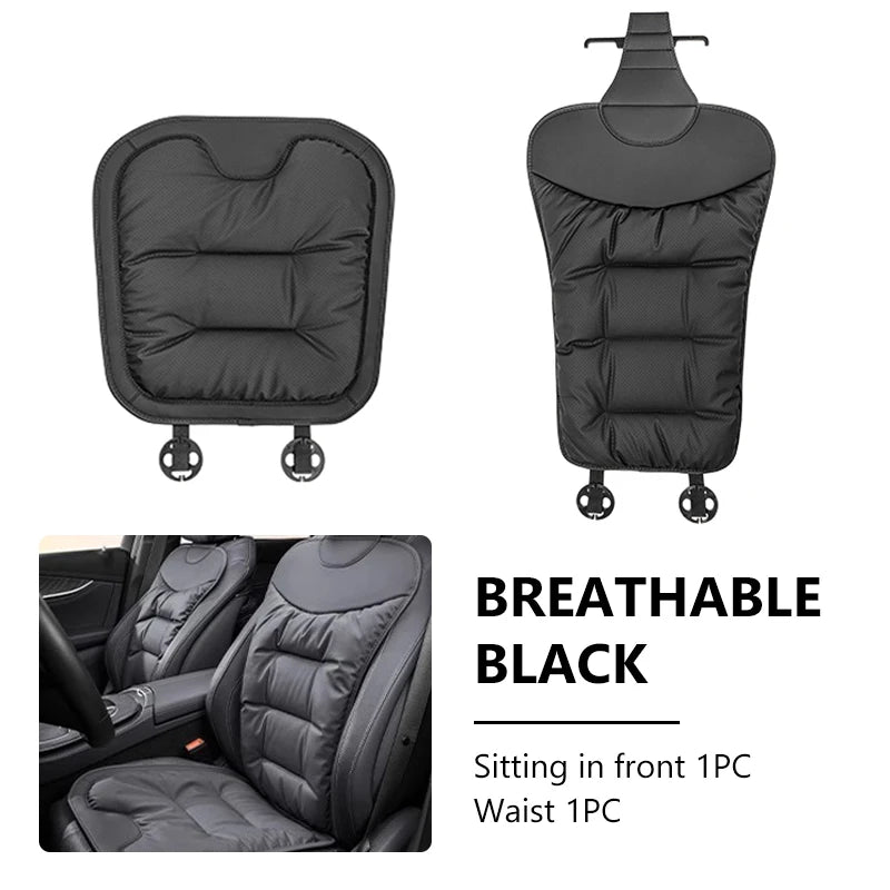 AUTOMECHANIST Nappa Leather Car Seat Covers Universal 5-Seat Set