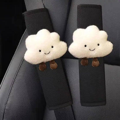 2pcs Cloud Cartoon Seat Belt Shoulder Pad Cover Cushion Protector