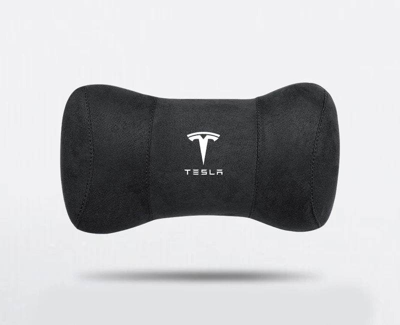 Tesla Suede Headrest Pillow - Black