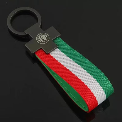 Alfa Romeo Car Keychain Leather Badge 159 Giulietta Mito Stelvio