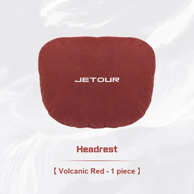 JETOUR Car Headrest Lumbar Support Pillow T2 T3 X70 X90 X95 - headrest red