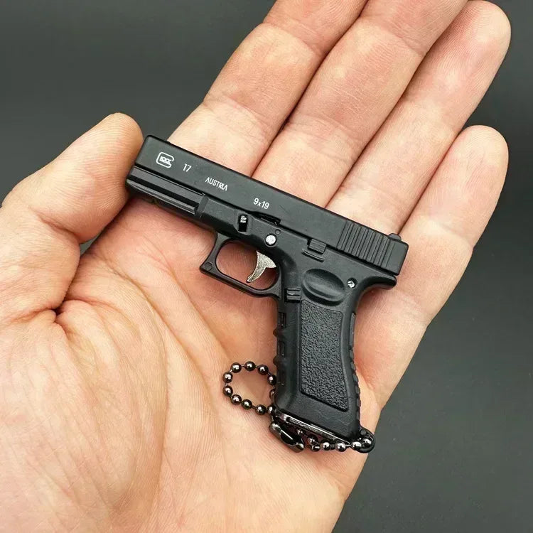 1:3 Scale G17 Metal Keychain - Tactical Mini Replica Pendant Gift