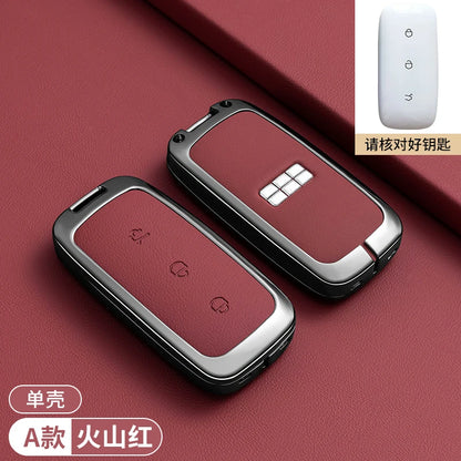 Zinc Alloy Leather Key Case Cover for Geely Galaxy EX5 Proton eM AS