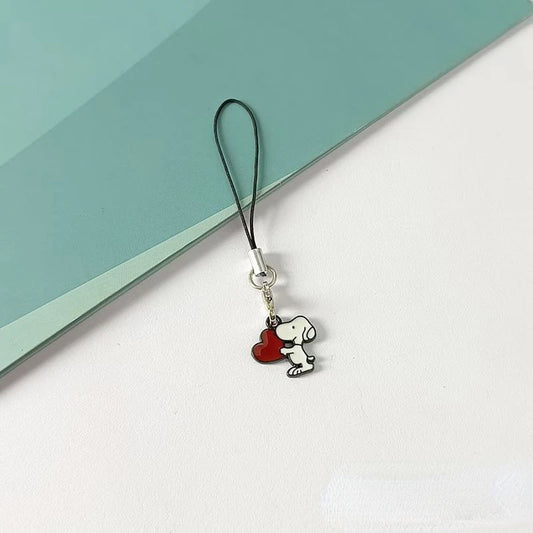 Snoopy Cartoon Keychain Lanyard Phone Bag Charm Pendant - Snoopy A