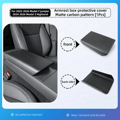 Armrest Box Cover for Tesla Model Y Juniper & Model 3 Highland – Soft Anti-Scratch Case