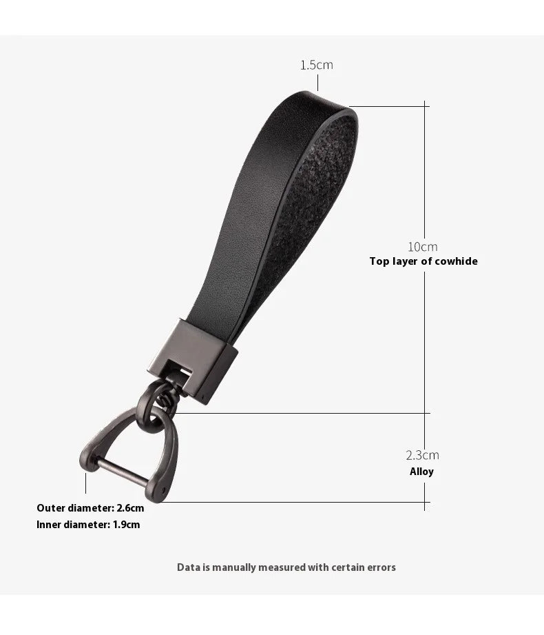 Genuine Cowhide Leather Car Keychain