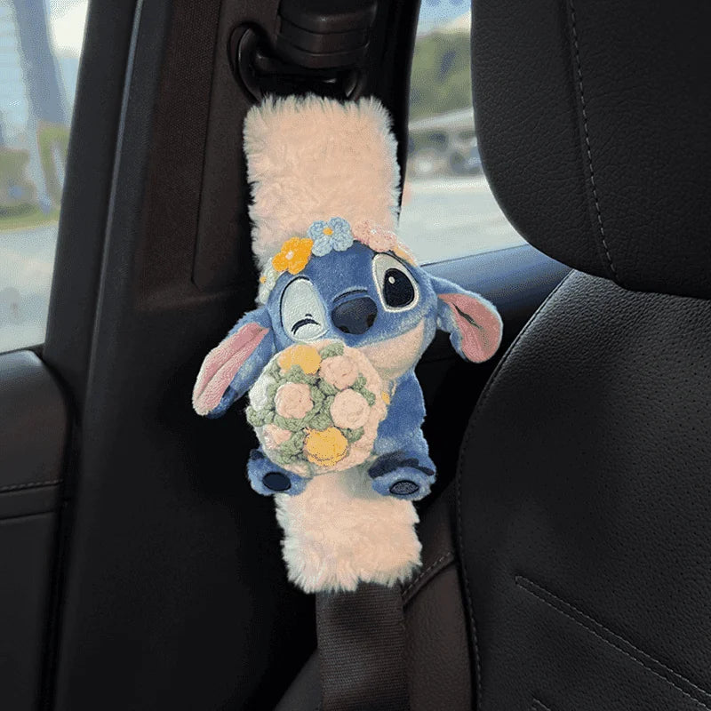 Stitch Car Seat Belt Cover Anime Cartoon Shoulder Pad