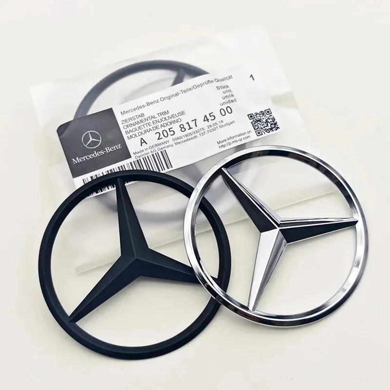 Mercedes-Benz 3D Star Rear Trunk Emblem Badge - Matte Black / GLS X167 97mm