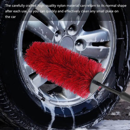 45cm Soft Bristle Car Wheel & Tire Cleaning Brush – Non-Scratch Rim Detailing Tool - 