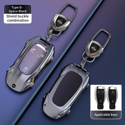 Mercedes-Benz Zinc Alloy Car Key Cover – A, C, E & S Class - Red
