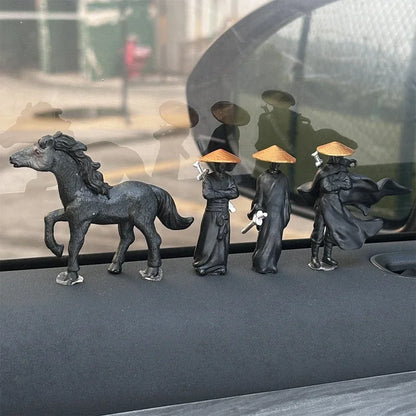 Kung Fu Warrior Car Ornament – Dashboard Swordsman Decoration