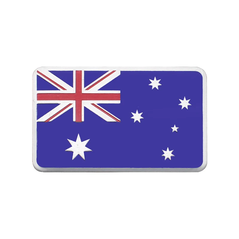 3D Metal Australia Flag Car Sticker – Aluminum Emblem Badge & Exterior Decal - A