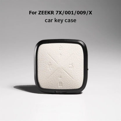Zinc Alloy Leather Key Cover for Geely ZEEKR 001 7X 009 X Car Fob