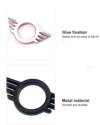 For MINI ONE Cooper S JCW R55 R56 R61 F54 F55 F56 F57 F60 Countryman Car Door Button Decoration Sticker Modification Accessories - red