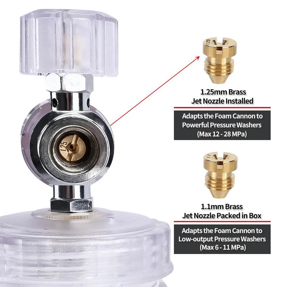 Aluminum Foam Lance Nozzle for Pressure Washers – Heavy-Duty Car Wash Foam Maker for Karcher, Bosch, Michelin, Elitech & More - For Daewoo Bort