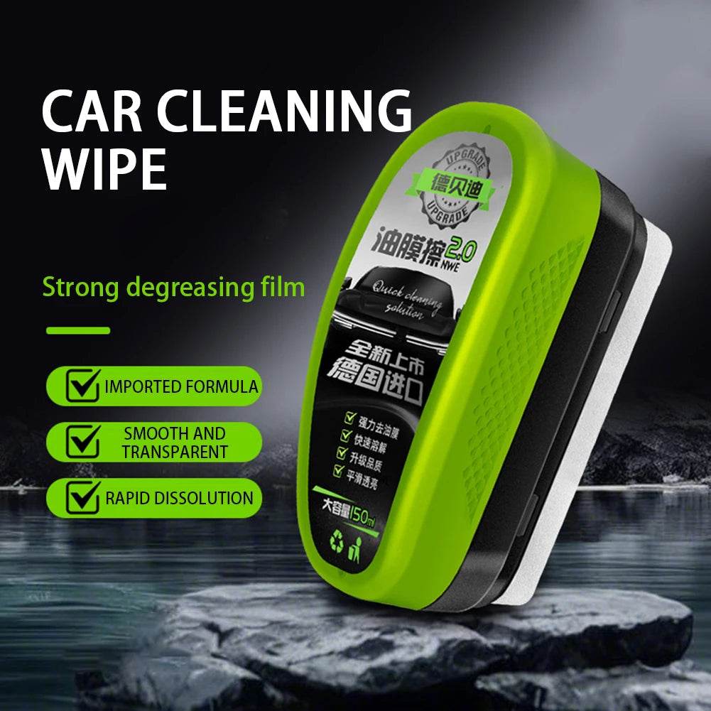Car Glass Oil Film Remover Window Cleaner Kit with Clean Board for Auto Detailing - 1PCS-with Box