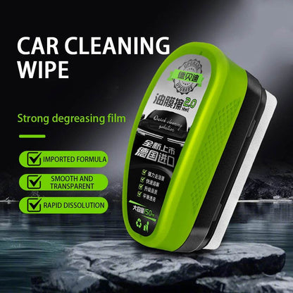 Car Glass Oil Film Remover Window Cleaner Kit with Clean Board for Auto Detailing - 1PCS-with Box