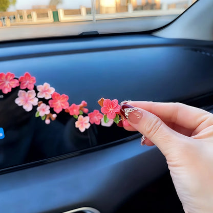 3D Float Cherry Blossom Resin Car Stickers DIY Floral Decals