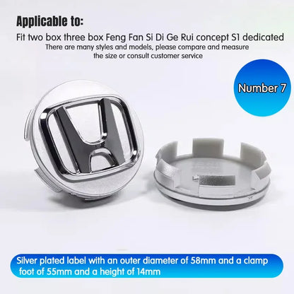 4Pcs Honda Wheel Center Hub Caps 69mm 62mm 58mm