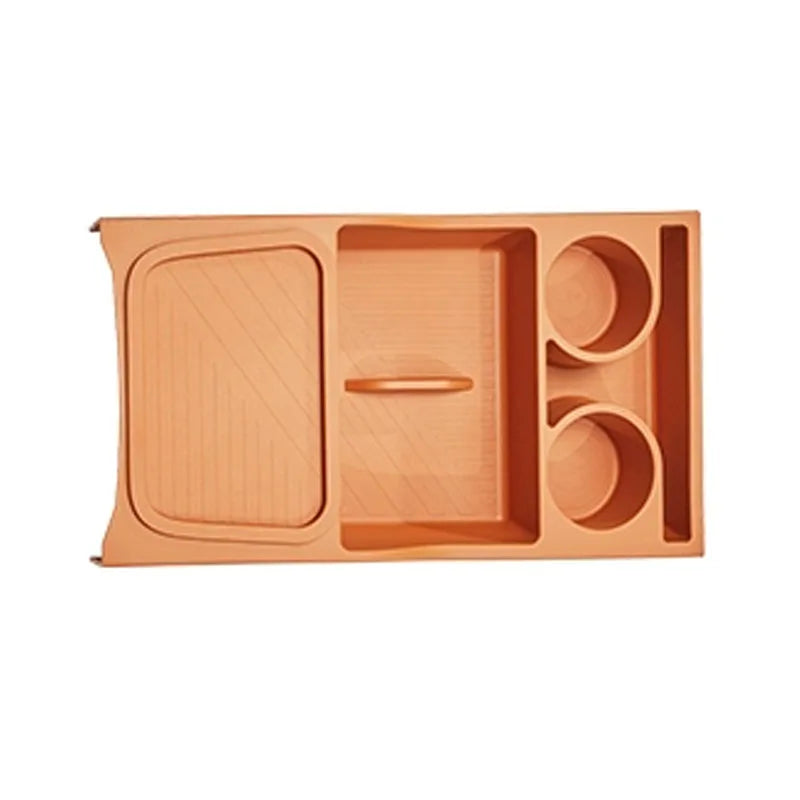 For BYD Ti7 Leopard Titanium 7 Accessories 2025 2026 Center Console Storage Box Double Layer Silicone Water Cup Storage Box