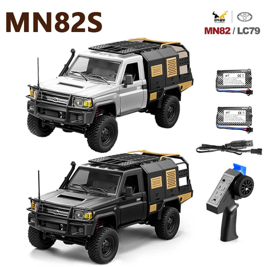 MN82 Series RC Pickup Truck – 4WD Off-Road Climbing Car - MN82 Red-1B