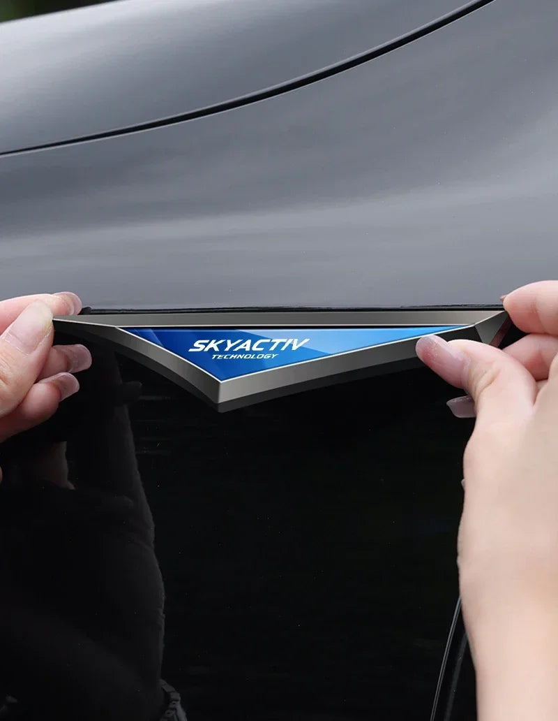 Mazda 3D Alloy Car Stickers – 2-Piece Decorative Emblem Set