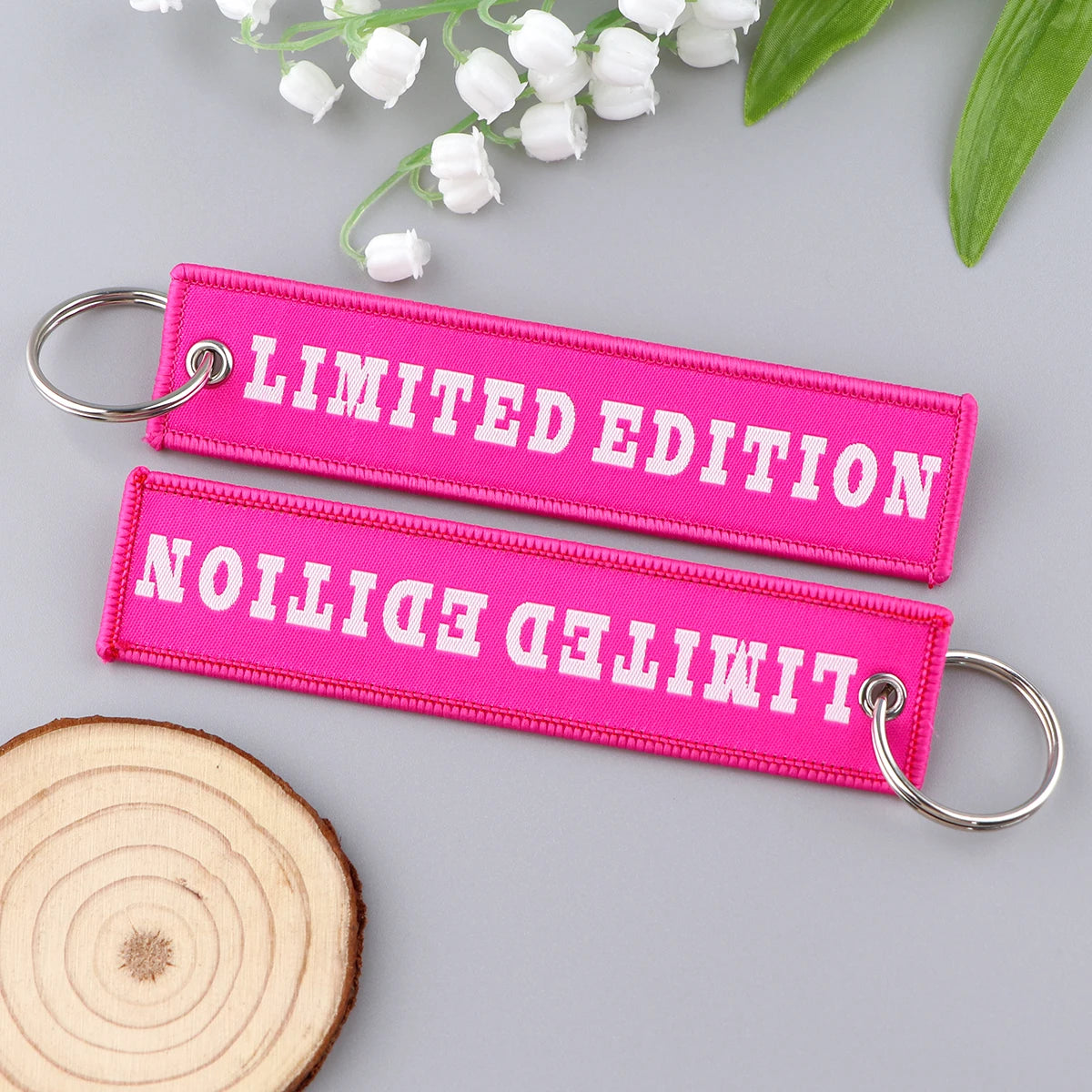 Embroidered Keys Tag Keychain - Personalized Key Identifier Fob