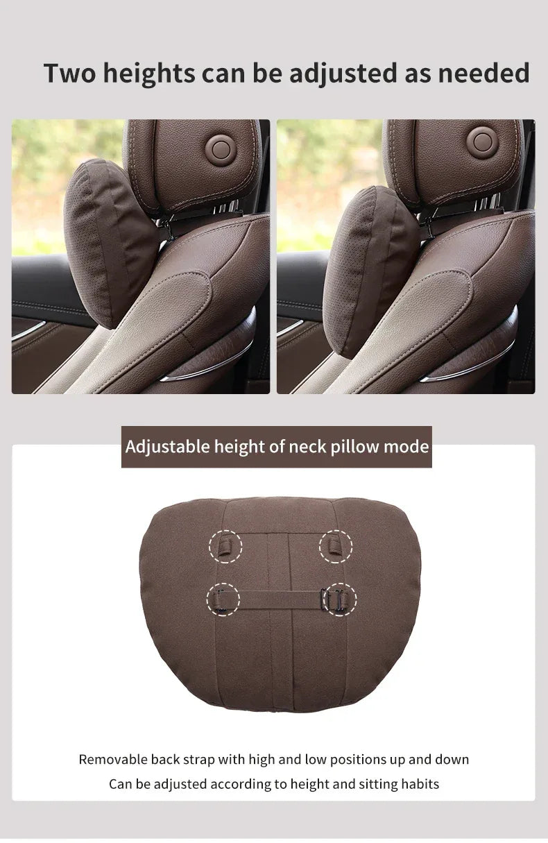 Ford Ranger Soft Neck Headrest & Lumbar Support Cushion Pillow - Headrest Red