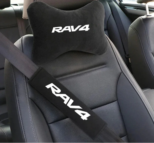 Toyota RAV4 Car Neck Pillow & Shoulder Pad - Seat Belt Cover-2pc