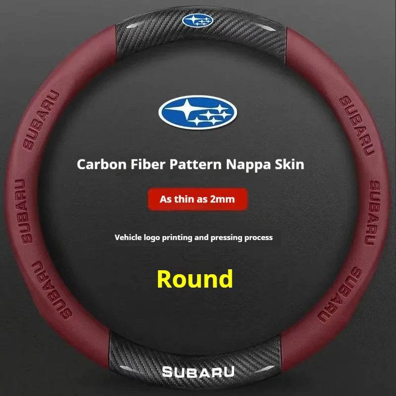 Subaru Steering Wheel Cover - Round Red