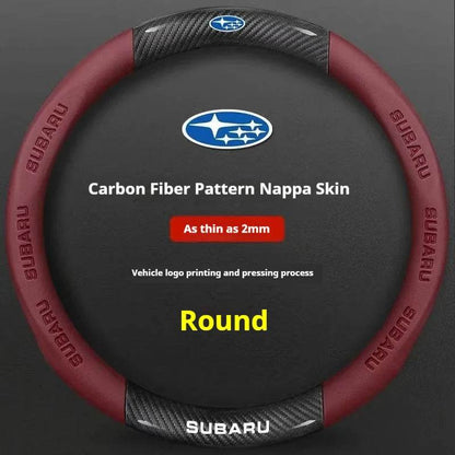 Subaru Steering Wheel Cover - Round Red
