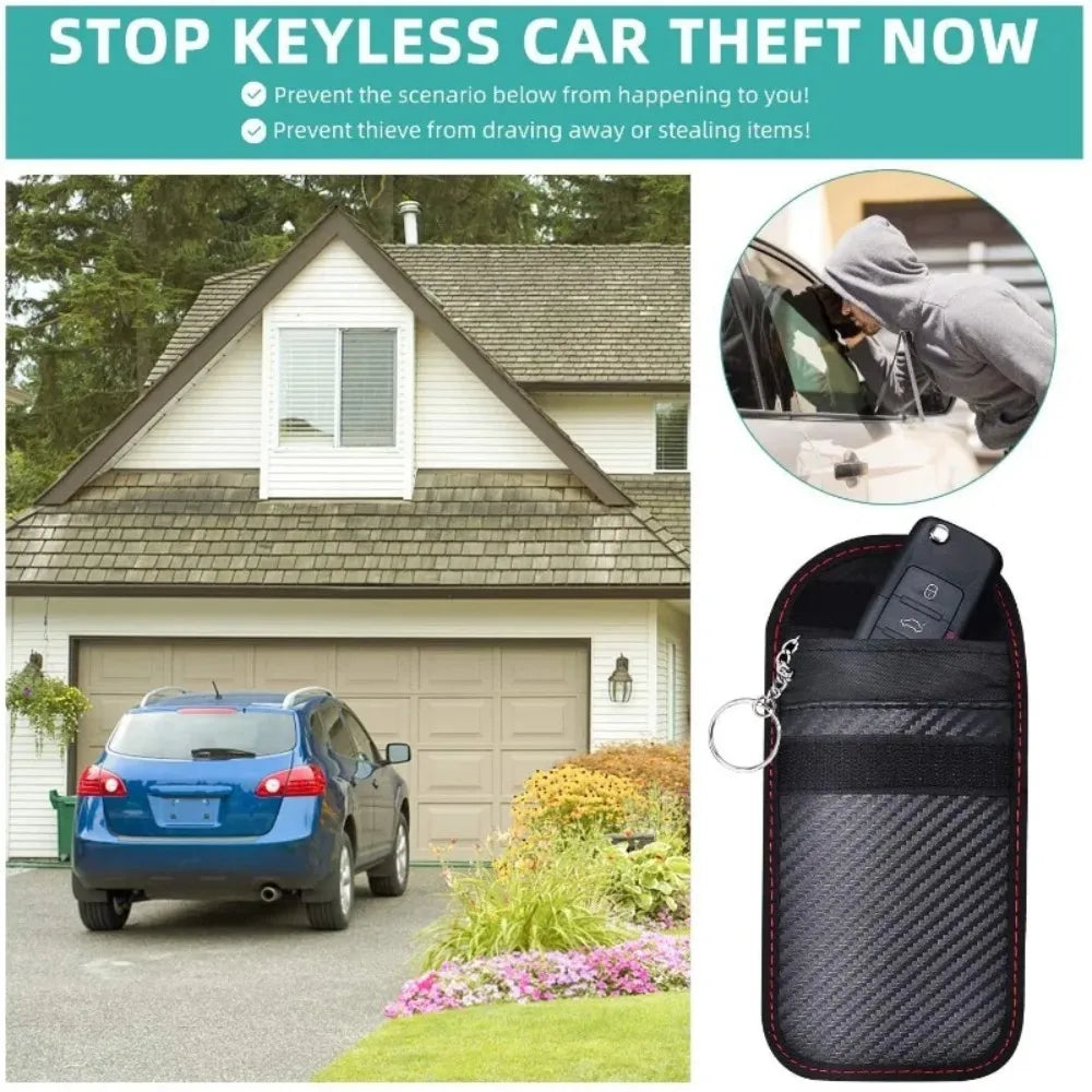 Faraday Key Fob Pouch — RFID Signal Blocking Car Key Bag