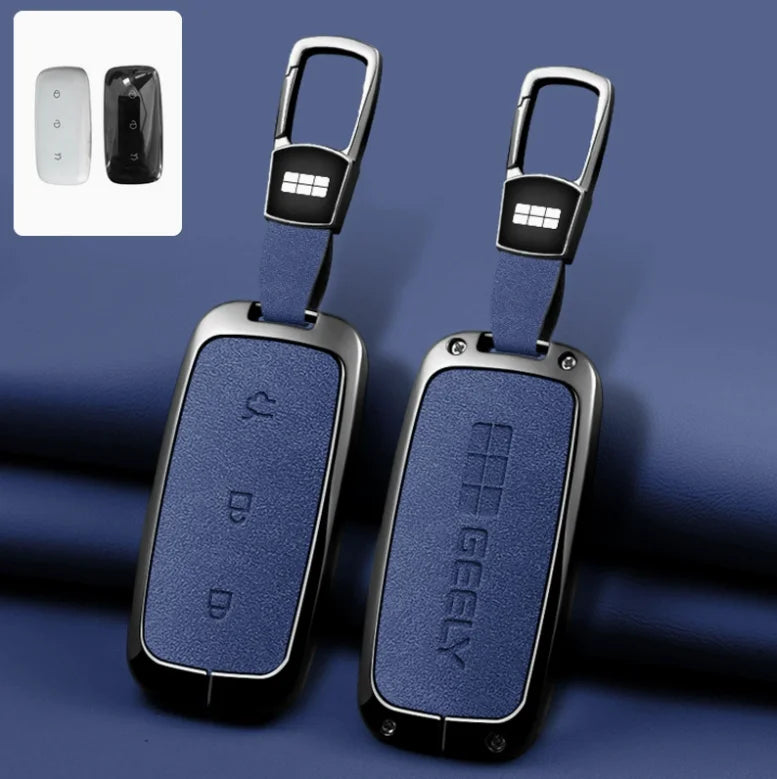 Zinc Alloy Leather Key Case Cover For Geely Galaxy EX5 E5 L6 L7