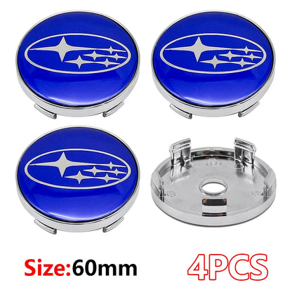 4Pcs ABS 60mm Subaru Wheel Hub Center Caps