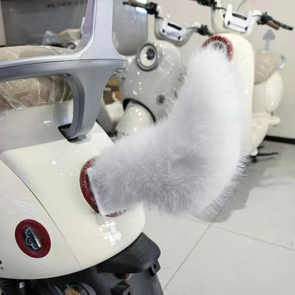 Electric Fluffy Fox Tail Vehicle Ornament