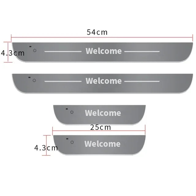 LED Door Sill Light Logo Projector Lamp with USB Power