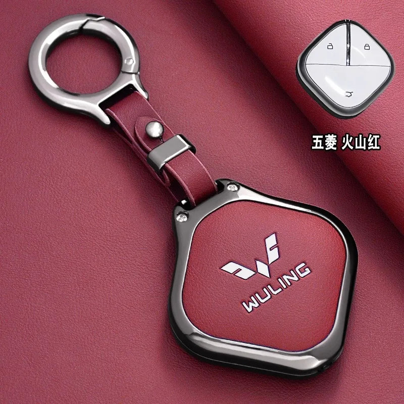 Wuling Zinc Alloy Key Case - Style 2-Red-1PC / for Wuling
