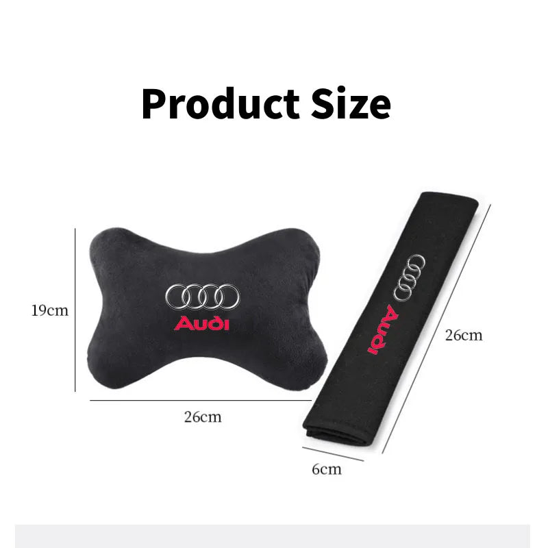 Audi Neck Pillow and Seat Belt Pad