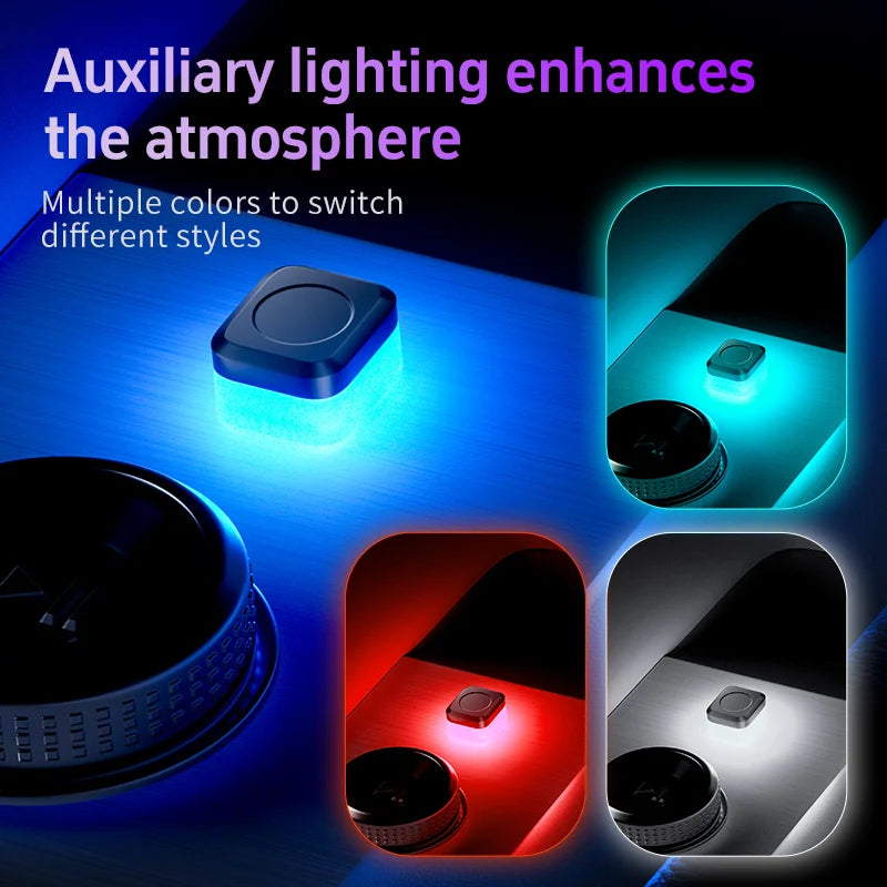 New USB Car Interior Ambient Atmosphere Light LED Signal Lights Auto Reading Lamp Decorations Night Lights Interior Accessories - Carmoods