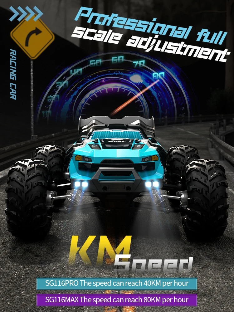 RC 4WD Drift Car, High-Speed Racing (80/40KMH) - SG116 PRO 1B FB